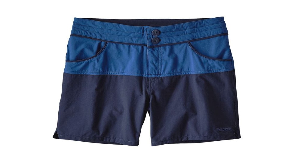 Patagonia Colorblock Stretch Wavefarer Shorts - Women's-Superior Blue-2