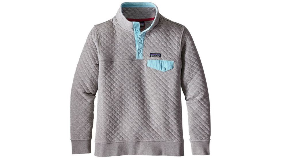 Patagonia Cotton Quilt Snap-T Pullover - Women's-Drifter Grey/Cuban Blue-Large