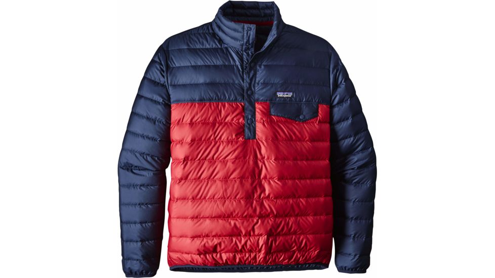 Patagonia Down Snap-T Pullover - Men's -Classic Red-X-Small