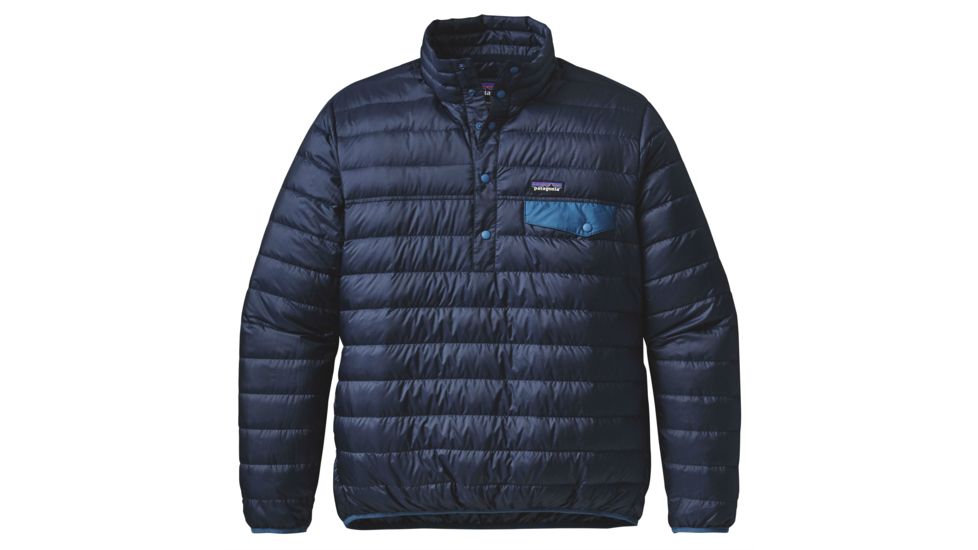 Patagonia Down Snap-T Pullover - Men's -Navy Blue-Large