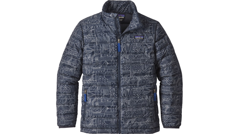 Patagonia Down Sweater - Boy's-Large-Tippy Canoe/Smolder Blue