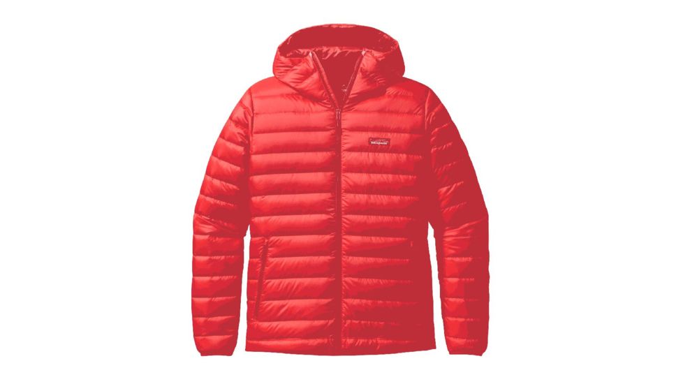 Down Sweater Full-Zip Hoody - Mens-X-Small-French Red