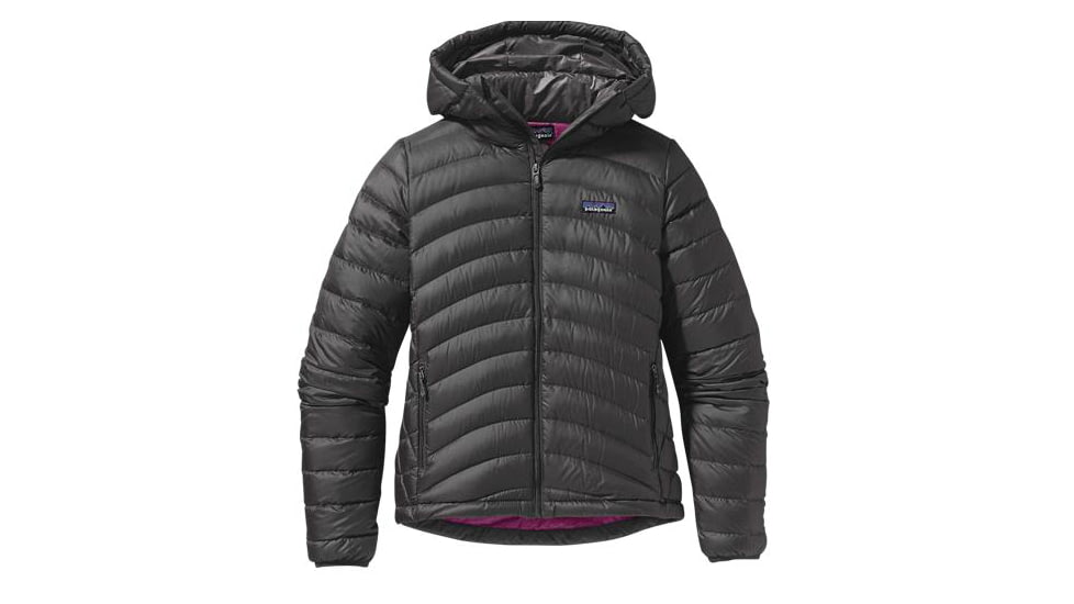 Patagonia Down Sweater Full-Zip Hoody - Women's-Forge Grey/Rubellite Pink-X-Small