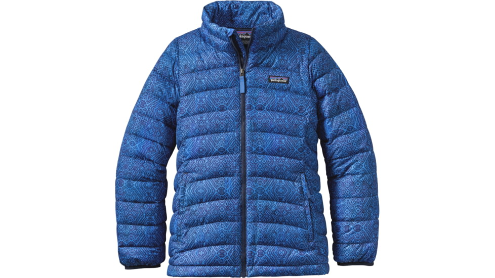 Patagonia Down Sweater - Girl's-Large-Cross Current/Oasis Blue