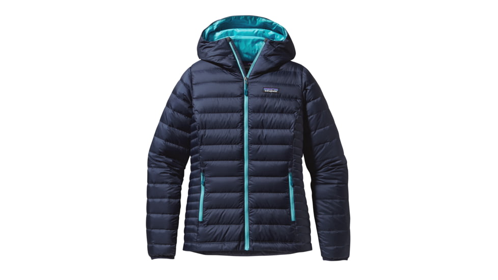 Patagonia Down Sweater Hoody - Womens-Navy Blue-Small