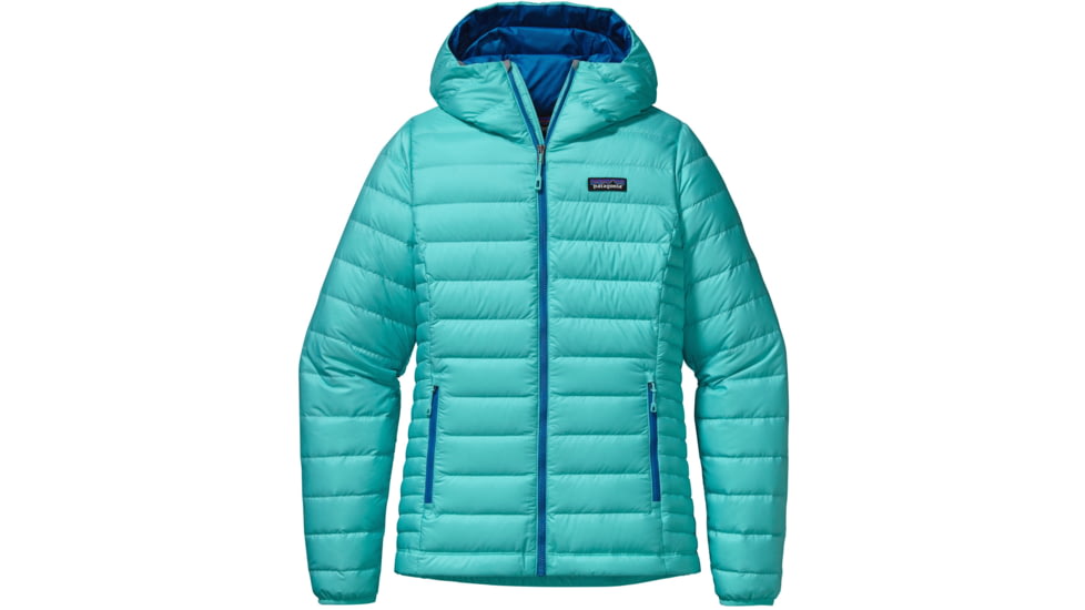 Down Sweater Hoody - Womens-Howling Turquoise-Large