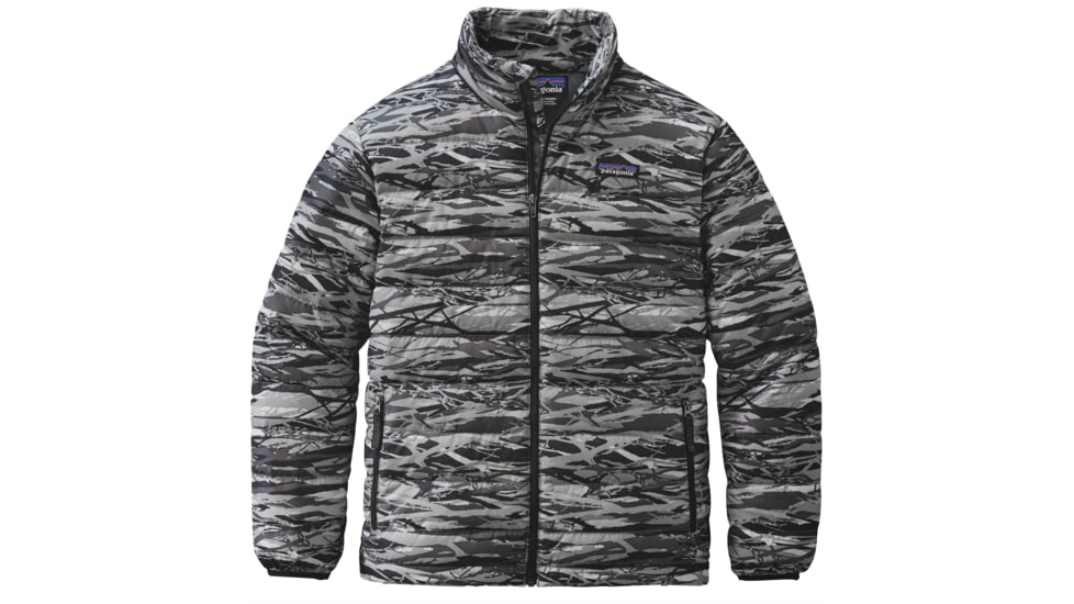 Patagonia Down Sweater Jacket - Boy's-Large-Branch Camo/Feather Grey