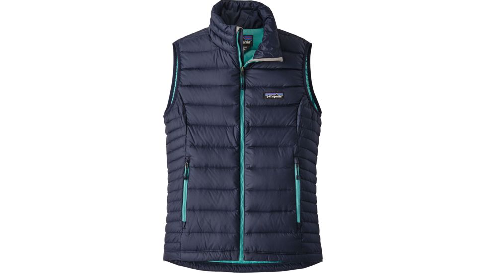 Patagonia Down Sweater Vest - Women's-Large-Navy Blue/Strait Blue