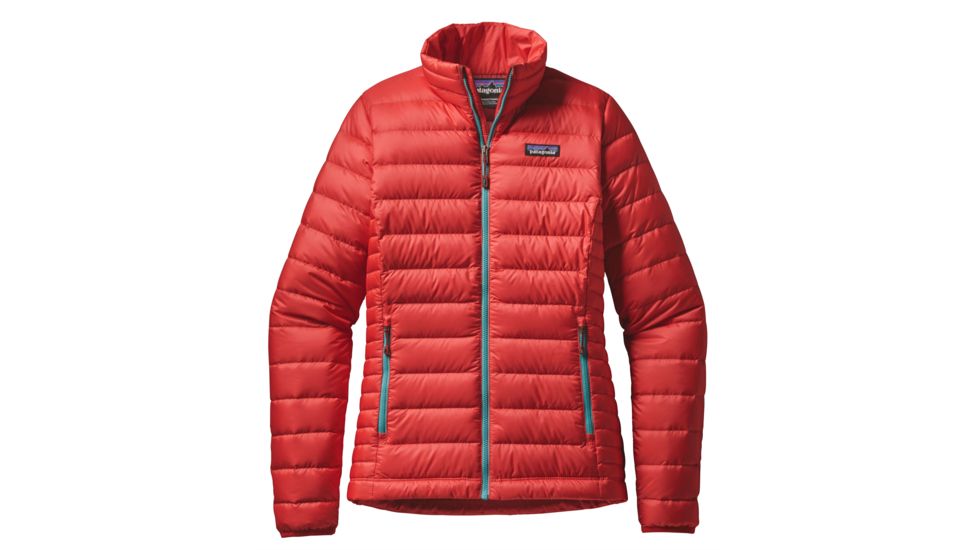 Patagonia Down Sweater - Women's-French Red/Mogul Blue-X-Small