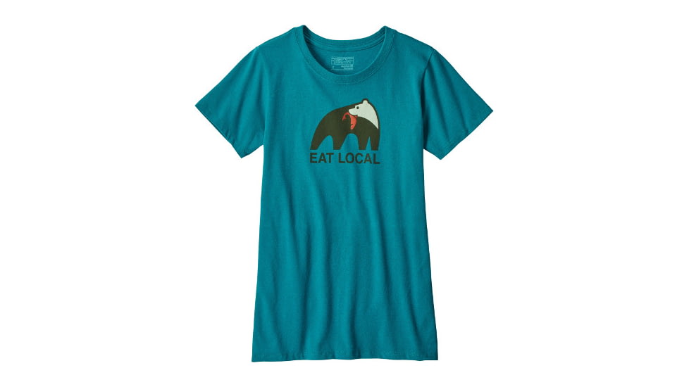 Patagonia Eat Local Upstream Cotton/Poly Responsibili-Tee - Women's-Elwha Blue-Large