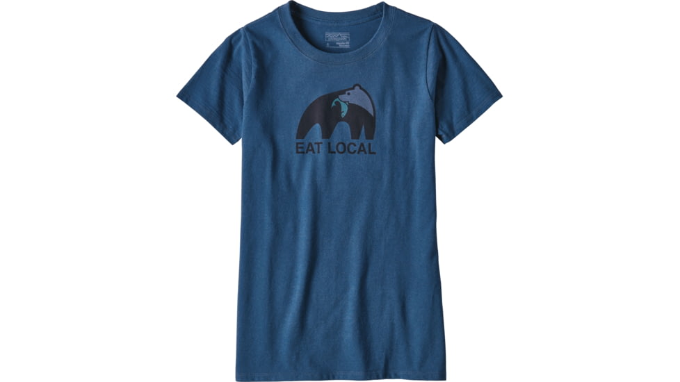 Patagonia Eat Local Upstream Cotton/Poly Responsibili-Tee - Women's-Glass Blue-X-Small