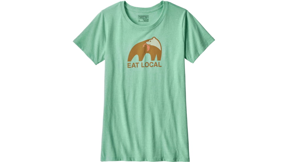 Patagonia Eat Local Upstream Cotton/Poly Responsibili-Tee - Women's-Gravel Heather-Medium