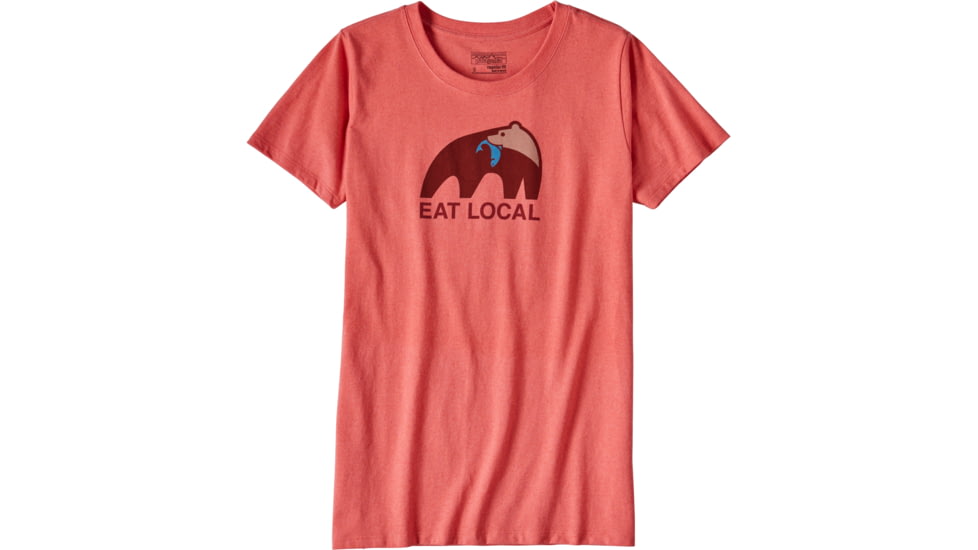 Patagonia Eat Local Upstream Cotton/Poly Responsibili-Tee - Women's-Spiced Coral-Large