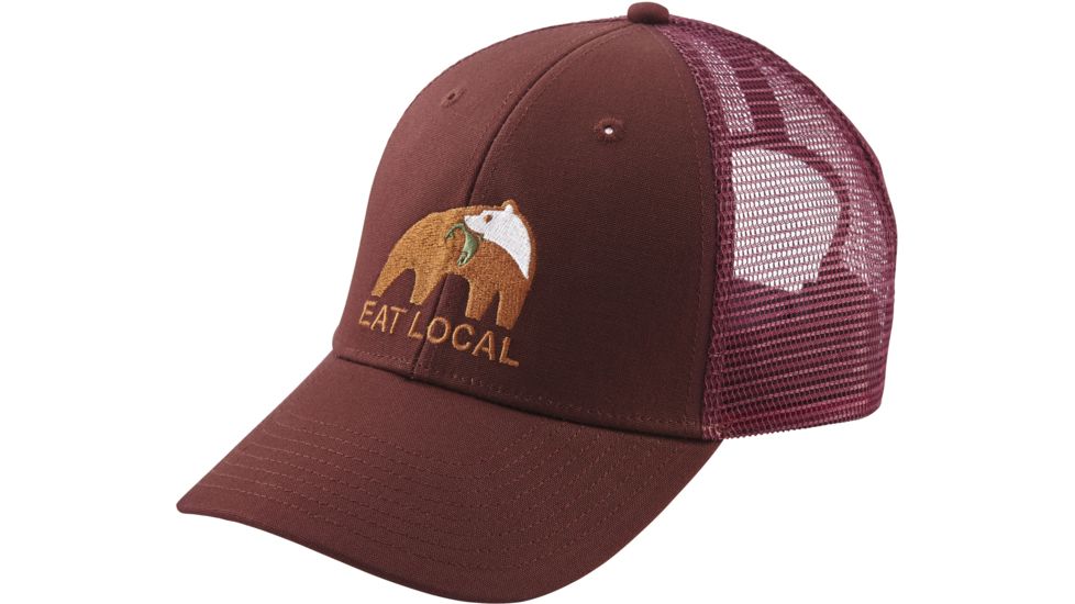 Patagonia Eat Local Upstream LoPro Trucker Hat - Men's-Dark Ruby-One Size