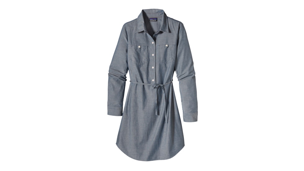 Patagonia Featherstone Dress - Women's-Chambray/Glass Blue-4