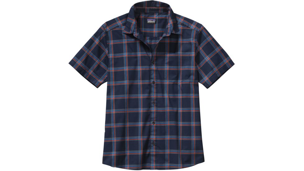 Fezzman Short Sleeve Shirt - Mens-Medium-Barker/Navy Blue