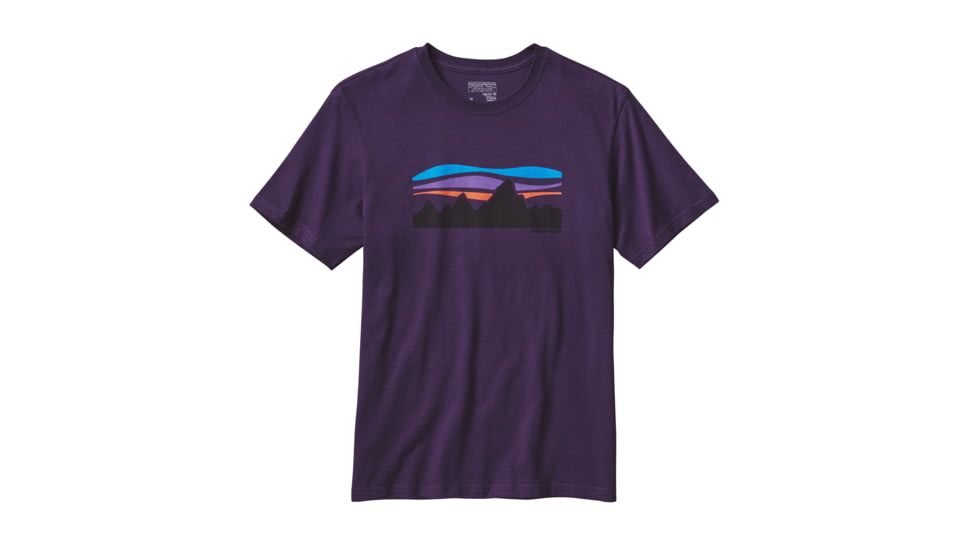 Patagonia Fitz Roy Banner Cotton T-Shirt - Men's -Panther Purple-Small