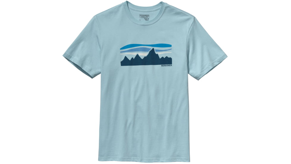 Patagonia Fitz Roy Banner Cotton T-Shirt - Men's -Tubular Blue-Large