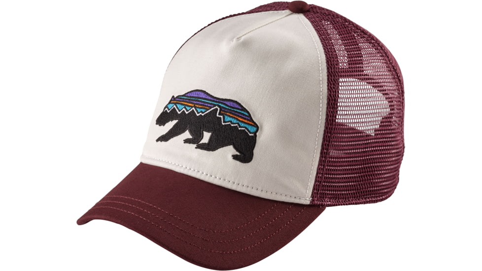 Patagonia Fitz Roy Bear Layback Trucker Hat - Women's-White-One Size