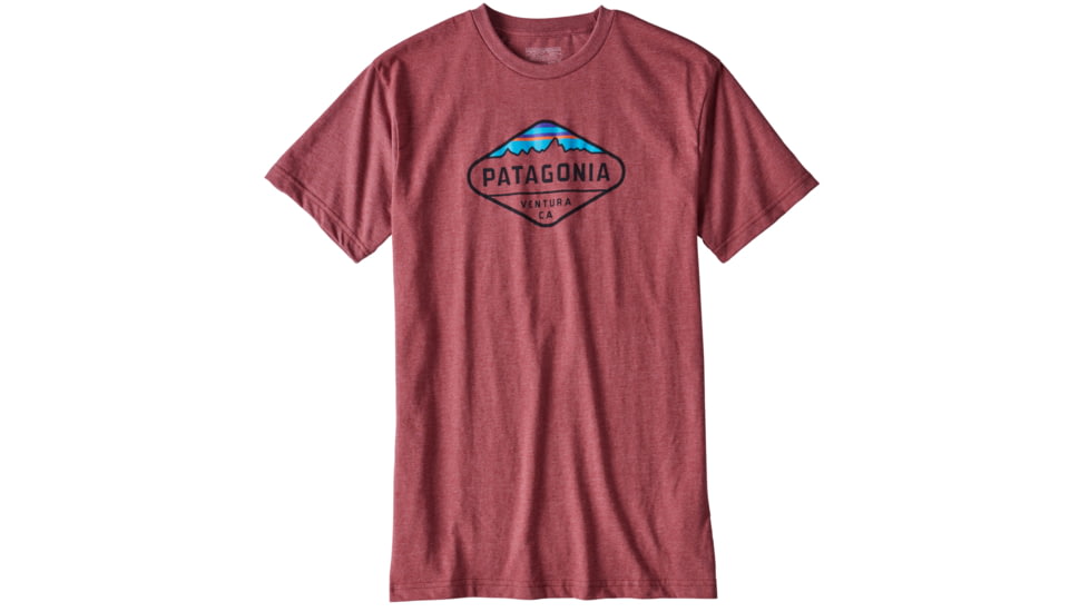 Patagonia Fitz Roy Crest Cotton/Poly T-Shirt - Men's-Adzuki Red-X-Large