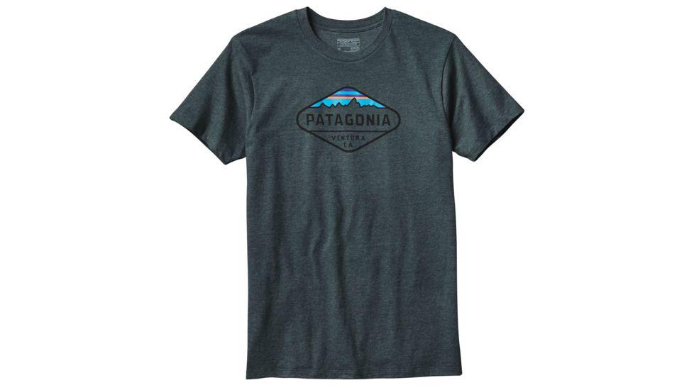Patagonia Fitz Roy Crest Cotton/Poly T-Shirt - Men's-Carbon-XX-Large