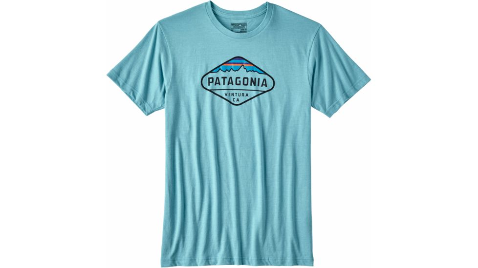 Patagonia Fitz Roy Crest Cotton/Poly T-Shirt - Men's-Crevasse Blue-X-Large