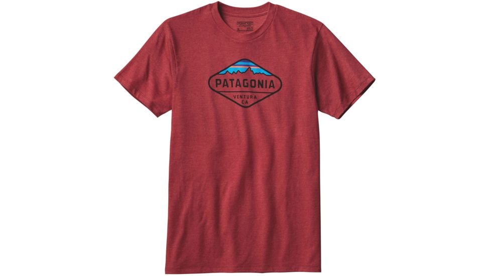 Patagonia Fitz Roy Crest Cotton/Poly T-Shirt - Men's-Raspen Red-Small