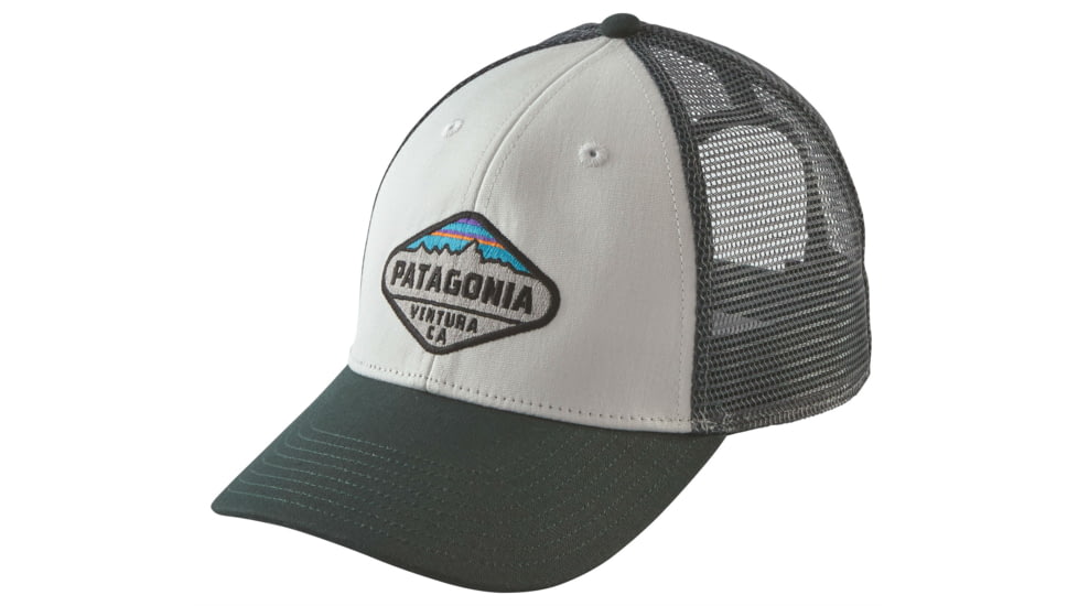 Patagonia Fitz Roy Crest LoPro Trucker Hat - Men's-White/Carbon-One Size-One Size