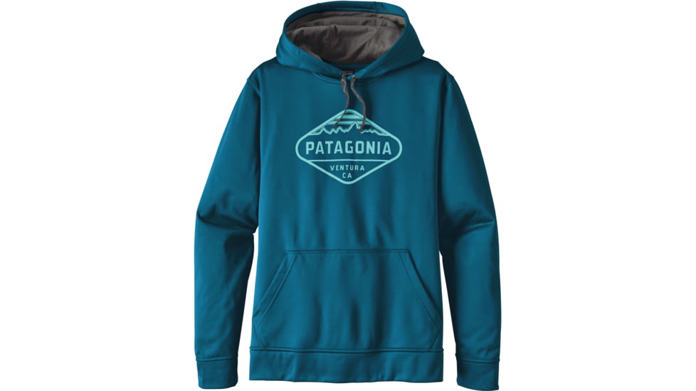 Patagonia Fitz Roy Crest PolyCycle Hoody - Men's-Big Sur Blue-Small