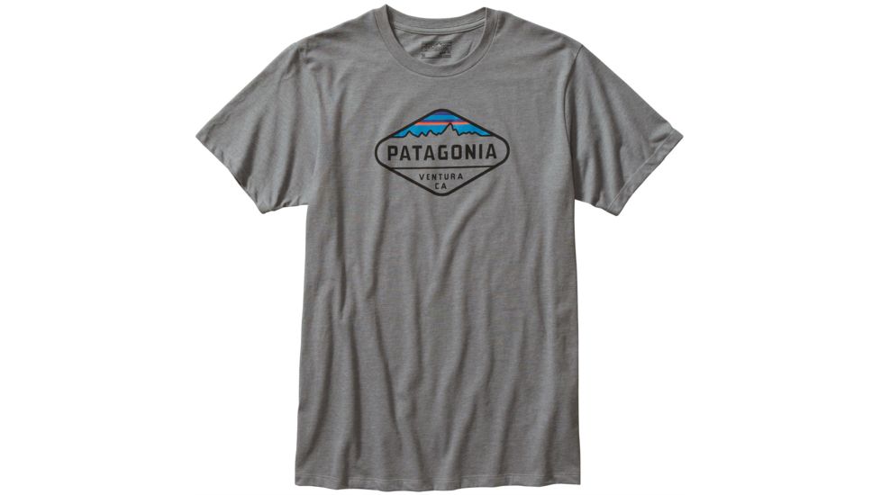 Patagonia Fitz Roy Crest Cotton/Poly T-Shirt - Men's-Narwhal Grey-XX-Large