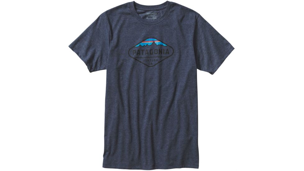 Fitz Roy Crest T-Shirt - Mens-Navy Blue-Small