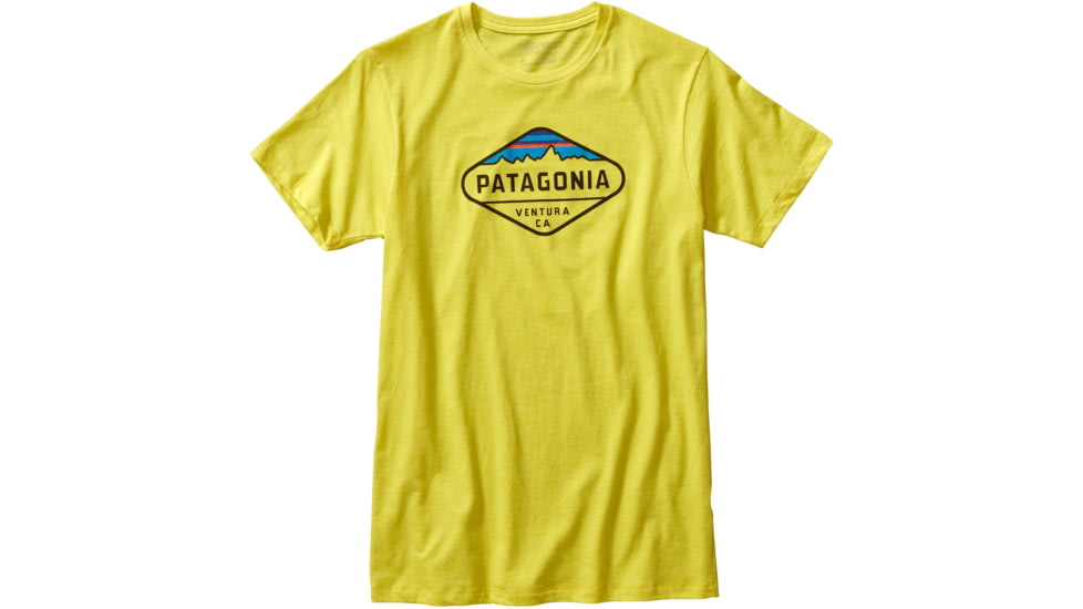 Fitz Roy Crest T-Shirt - Mens-Blazing Yellow-Large
