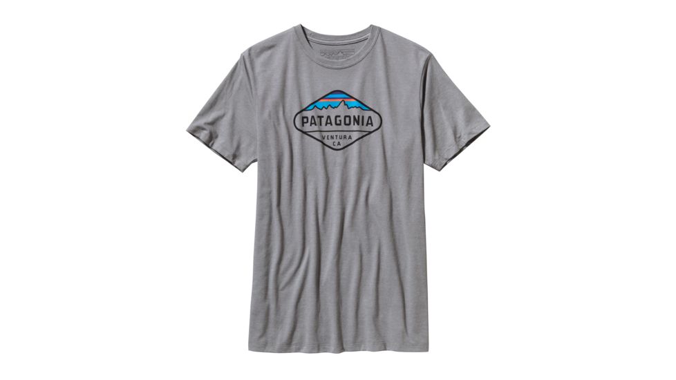 Patagonia Fitz Roy Crest T-Shirt - Mens-Heather Grey-X-Large