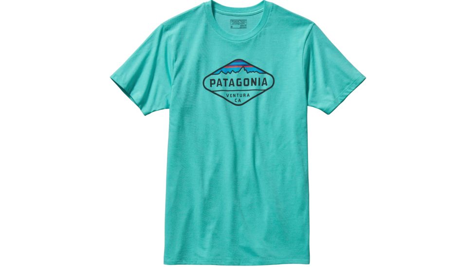 Fitz Roy Crest T-Shirt - Mens-Howling Turquoise-Large