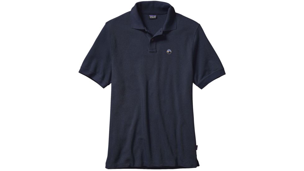 Patagonia Fitz Roy Emblem Polo - Men's -Navy Blue-Small