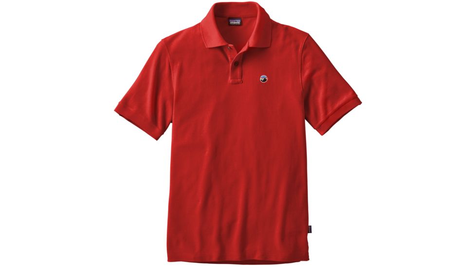Patagonia Fitz Roy Emblem Polo - Men's -Ramble Red-Small