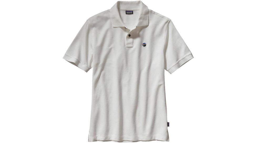 Patagonia Fitz Roy Emblem Polo - Men's -White-Small
