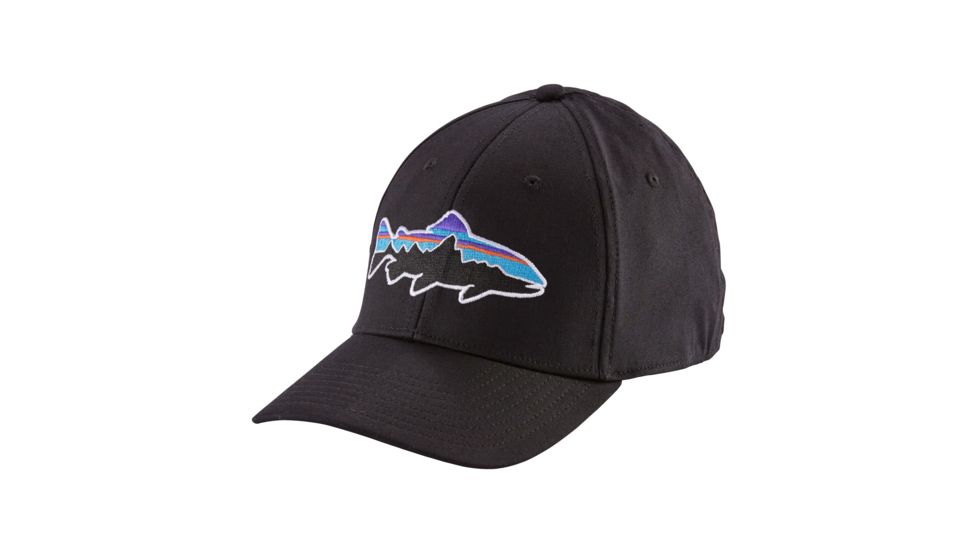 Patagonia Fitz Roy Trout Stretch Fit Hat - Men's-Black-Small