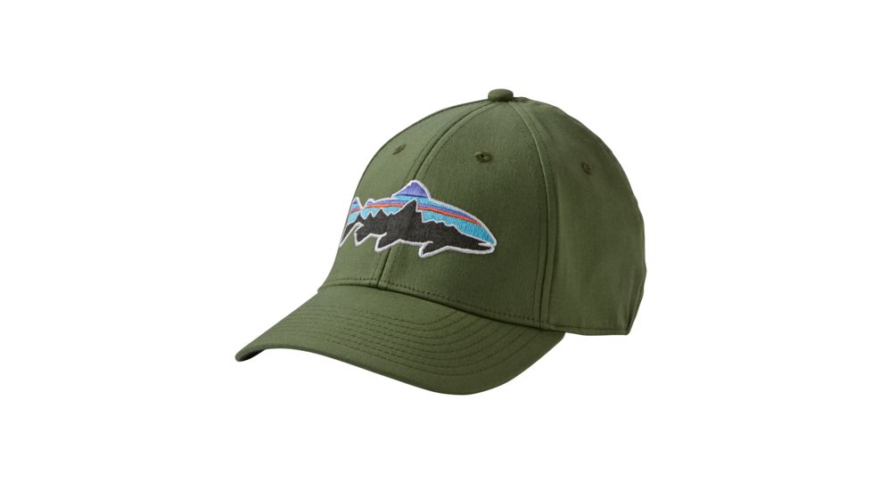 Patagonia Fitz Roy Trout Stretch Fit Hat - Men's-Buffalo Green-Small
