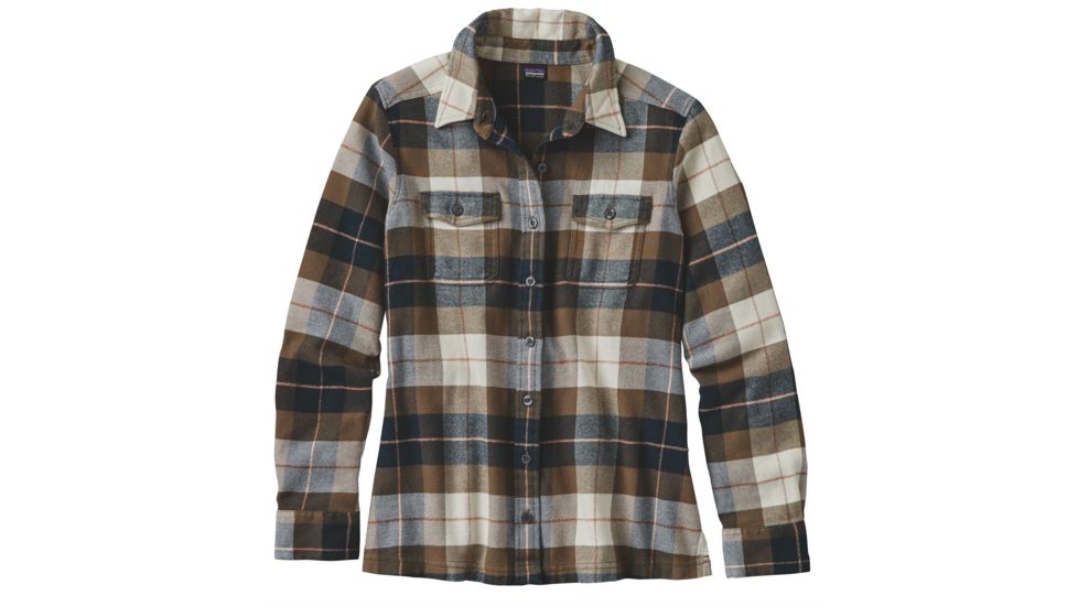 Patagonia Fjord Flannel Long Sleeve Shirt - Women's-Tree Crown/Carbon-10