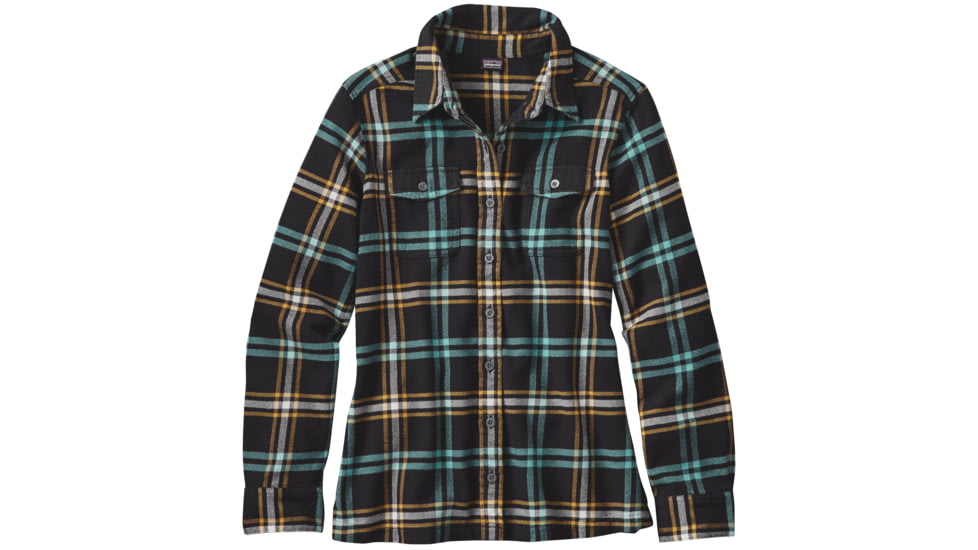 Patagonia Fjord Flannel Long Sleeve Shirt - Women's-Windrow/Black-0