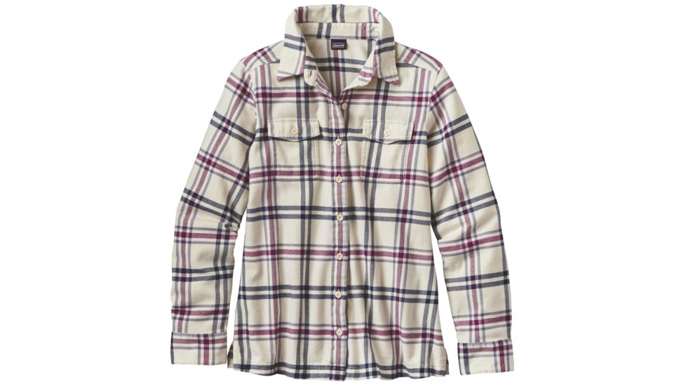 Patagonia Fjord Flannel Long Sleeve Shirt - Women's-Windrow/Violet Red-10