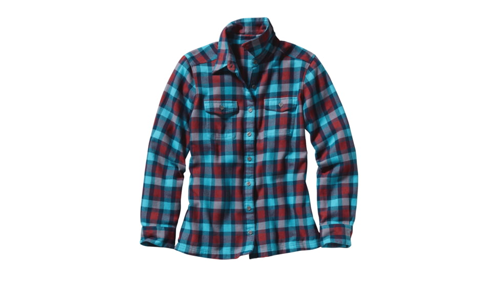 Patagonia Fjord Flannel Long Sleeve Shirt - Womens-Potter/Sumac Red-2