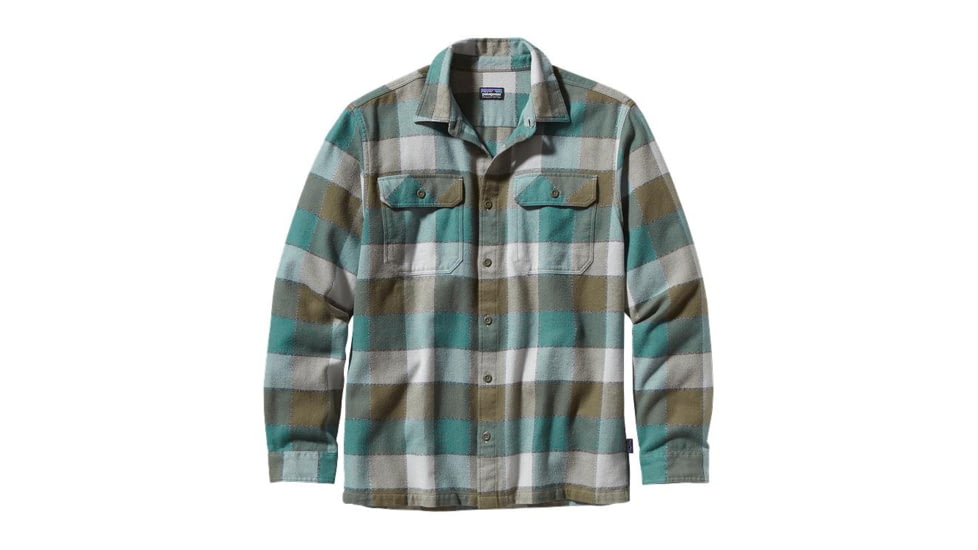 Patagonia Fjord Long Sleeve Flannel Shirt - Men's-Big Haircutter/Bleached Stone-Medium
