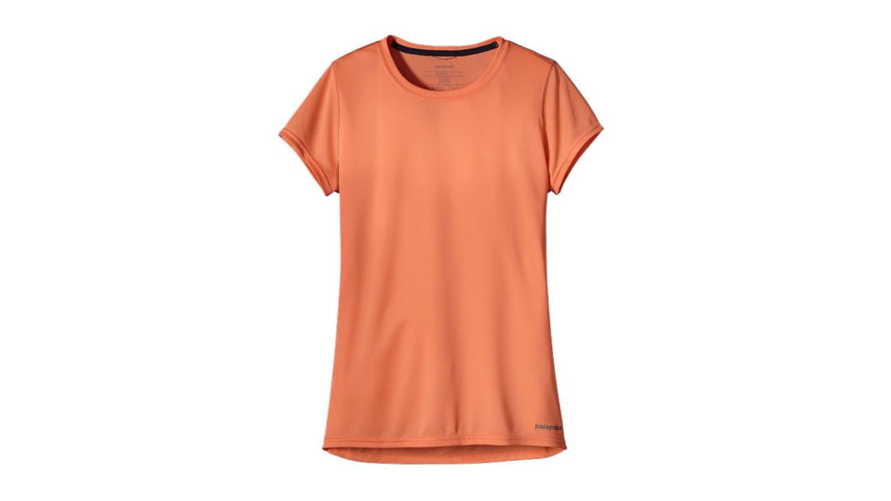 Patagonia Fore Runner Short Sleeve Shirt - Womens-Peach Sherbet-Large