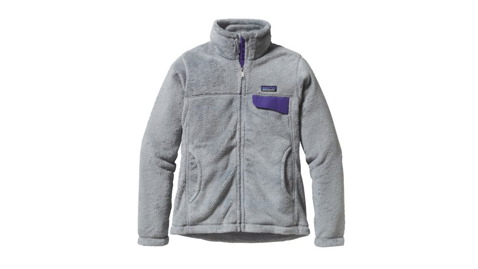 Patagonia Full-Zip Re-Tool Jacket - Womens-Large-Tailored Grey Nickel/Concord Purple
