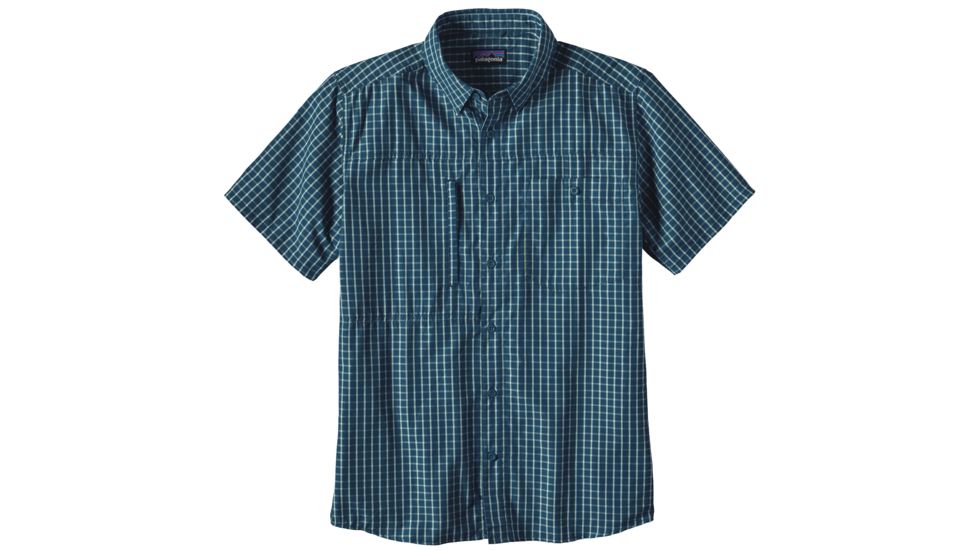 Patagonia Gallegos Short Sleeve Shirt - Men's-Torrent/Big Sur Blue-Large