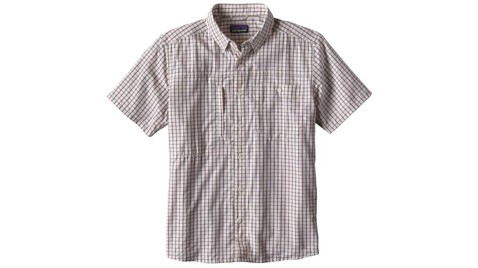 Patagonia Gallegos Short Sleeve Shirt - Men's-Torrent/Birch White-X-Small