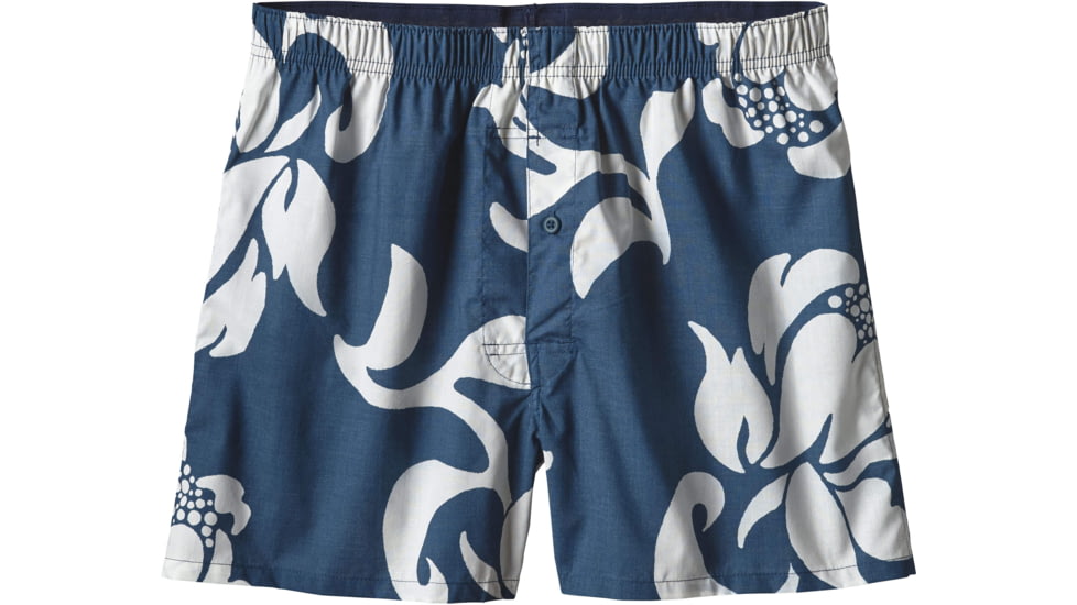 Patagonia Go-To Boxers - Men's-Exotic Floral/Glass Blue-Large