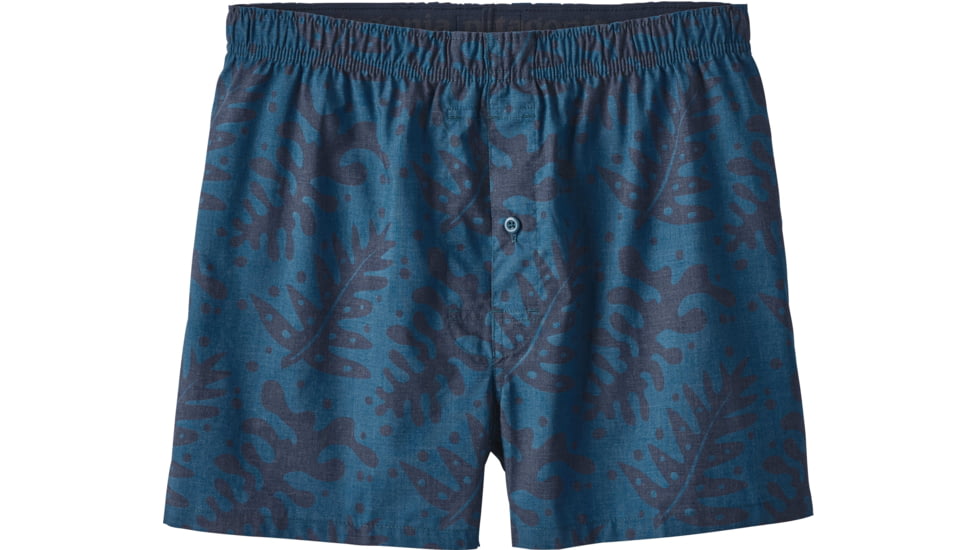 Patagonia Go-To Boxers - Men's-Ferns/Big Sur Blue-Medium